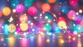 Multi colored bokeh lights swirl together in a mesmerizing dance