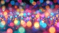 Multi colored bokeh lights swirl together in a mesmerizing dance