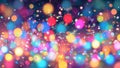 Multi colored bokeh lights swirl together in a mesmerizing dance