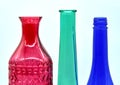 Multi-colored bottles. RGB paint. . red blue green Royalty Free Stock Photo