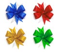 Multi-colored bows. Vector set.