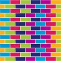 Multi Colored Brick Style Wall texture background Royalty Free Stock Photo