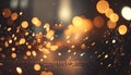 Multi-colored bright confetti on a backdrop with bokeh effect. Abstract glamour texture for holiday party. Generated Ai