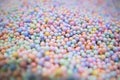 Multi-colored and brightly colored foam bead background Use the blur effect