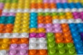 Multi-colored building blocks background top view copy space Royalty Free Stock Photo