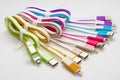 Multi-colored cables Royalty Free Stock Photo