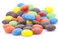 Multi-colored candy on white Royalty Free Stock Photo