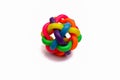 Multi-colored cat toy isolated on a white background Royalty Free Stock Photo