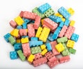 Multi-colored chewy candies in the form designer Royalty Free Stock Photo