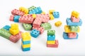 Multi-colored chewy candies in the form designer Royalty Free Stock Photo