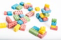 Multi-colored chewy candies in the form designer Royalty Free Stock Photo