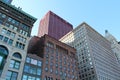 Multi colored chicago buildings Royalty Free Stock Photo