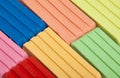 Multi-colored children`s plasticine, background. Close up. Royalty Free Stock Photo