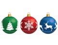 Multi-colored Christmas balls isolated on a white background Royalty Free Stock Photo