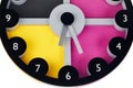 Multi-colored clock Royalty Free Stock Photo