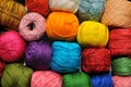 Multi-colored crochet-knitting threads