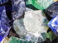 Multi-colored decorative glass stones Royalty Free Stock Photo