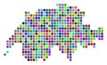 Multi Colored Dot Swissland Map Royalty Free Stock Photo