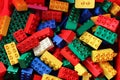 Multi colored duplo lego blocks