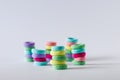 Multi-colored elastic bands round for fixing hair Royalty Free Stock Photo