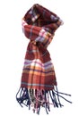 Multi-colored fashionable woolen scarf Royalty Free Stock Photo