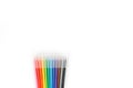 Multi-colored felt-tip pens, markers on a white isolated background Royalty Free Stock Photo