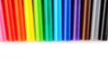 Multi-colored felt-tip pens, markers on a white isolated background Royalty Free Stock Photo