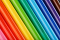 Multi-colored felt-tip pens, markers on a white isolated background Royalty Free Stock Photo