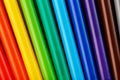 Multi-colored felt-tip pens, markers on a white isolated background Royalty Free Stock Photo