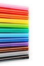 Multi-colored felt-tip pens, markers on a white isolated background Royalty Free Stock Photo