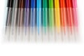 Multi-colored felt-tip pens, markers on a white isolated background Royalty Free Stock Photo