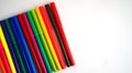 Multi-colored felt-tip pens on the white isolated background