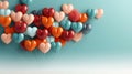 Multi-colored festive beautiful love balloons