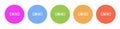 Multi colored flat icons on round backgrounds. access, egress, jam multicolor circle vector icon Royalty Free Stock Photo