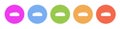 Multi colored flat icons on round backgrounds. Bred multicolor circle vector icon