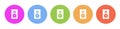 Multi colored flat icons on round backgrounds. Speaker multicolor circle vector icon Royalty Free Stock Photo