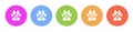 Multi colored flat icons on round backgrounds. Veterinarian multicolor circle vector icon Royalty Free Stock Photo