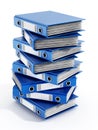 Multi colored folders stack. 3D illustration Royalty Free Stock Photo