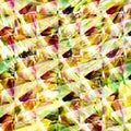 Multi colored geomatry shaped seamless unmanaged pattern Royalty Free Stock Photo