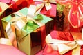 Multi-colored gift boxes Royalty Free Stock Photo