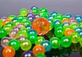 Multi-colored glass balls Royalty Free Stock Photo