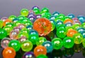 Multi-colored glass balls Royalty Free Stock Photo