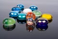 Multi-colored glass balls Royalty Free Stock Photo