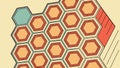 Multi-colored Hexagon Grid Geometric Abstract Art vector design Generative AI Royalty Free Stock Photo