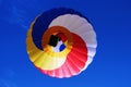 Multi colored hot air balloon on a blue sky 2 Royalty Free Stock Photo