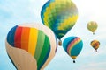 Multi colored hot air balloons Royalty Free Stock Photo