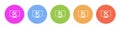 Multi colored icon configuration desktop. Button banner round badge interface for application illustration Royalty Free Stock Photo