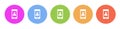 Multi colored icon phone contact remove. Button banner round badge interface for application illustration