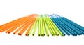 Multi-colored incense isolated on white background Royalty Free Stock Photo