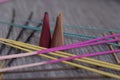 Multi colored incense sticks and cones Royalty Free Stock Photo